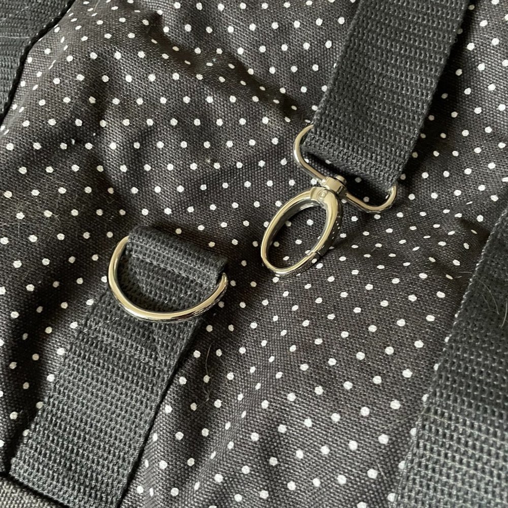 thirty one Fold Over Weekender in Charcoal City Swiss Dot - Picture 2 of 12